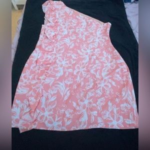 Pink Lily One Shoulder Ruffle Mini Dress